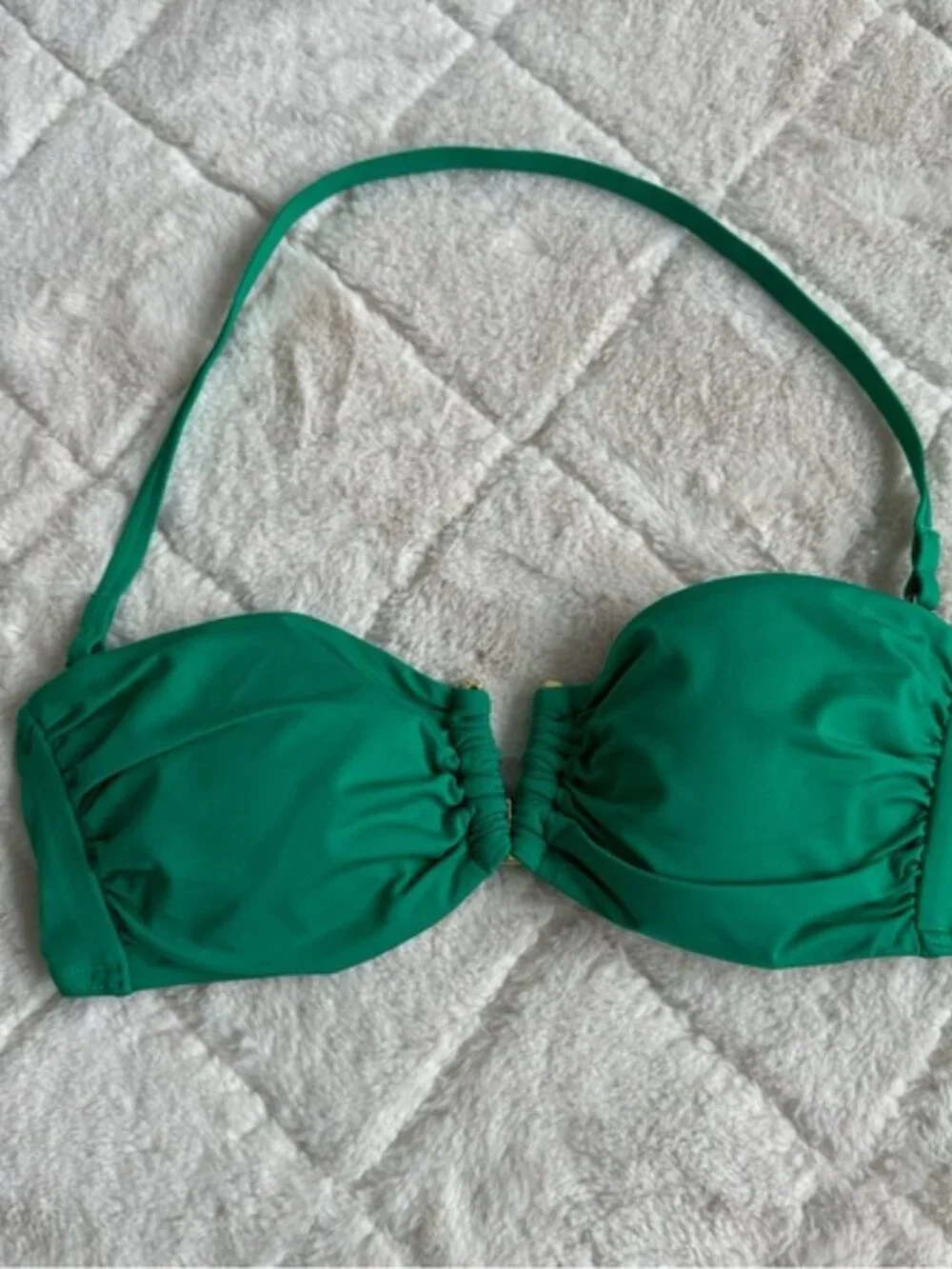 Victoria's Secret | Jewel Green Strapless Halter Bikini Top | Size Extra Small